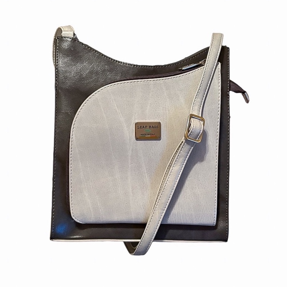 Leaf Italian Leather Crossbody Bag